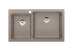 Blanco Pleon 9 Zlewozmywak granitowy Silgranit PuraDur dwukomorowy 86x50 cm ohne automatischen Stöpsel, szampan- sanitbuy.pl