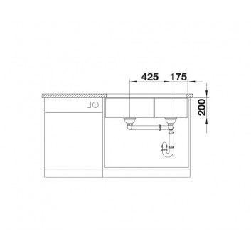 Zlewozmywak Blanco Subline 480/320-U Siligranit PuraDur 85,5x40cm 2 kom ohne Stöpsel, antracyt- sanitbuy.pl