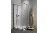 Kabine Radaway Premium Plus C/D 800x800 mm quadratisch mit einer Tür dwuczęściowymi, Glas transparent