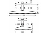 Kopfbrause Decken- Axor ShowerSolutions 460/300 mit Deckenanschluss 2jet, Chrom