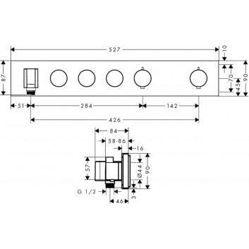 Modul thermostatisch Axor Select 460/900 do 2 odbiorników, Unterputz, Chrom- sanitbuy.pl