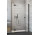 Tür für die Nische Radaway Essenza New Black DWJS 110 cm links ze ściankami bocznymi S, profil schwarz Glas transparent