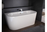 Besco Vista Badewanne freistehend 160x75 cm zur Wandmontage, weiß