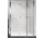 Schwingtür Novellini Young 2.0 2P+F 100m mit Seitenwand, silbernes Profil transparentes Glas