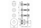 Brausearmatur Zucchetti Isystick Thermostatik Unterputz z 4 Ventilen odcinającymi, Chrom