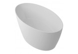 Badewanne freistehend Omnires Marble+ Siena 160,5 cm, weiß Glanz