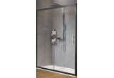 Tür für die Nische Novellini Zephyros 2P 2-teilig 96x195 cm Glas transparent, profil schwarz