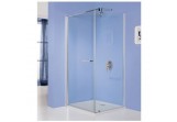 Duschkabine mit eckeinstieg Sanpast KNDJ/PRIII rechteckig 70X80, Profil silbern glänzend, Glas transparent