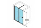 Tür Schiebe- Huppe Xtensa 1201-1400 mm, links Profil silbern glänzend, Glas transparent Anti-Plaque