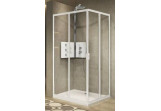 PYTAJ O RABAT ! Kabine Novellini Lunes 2.0 A Eck-, 2 Flügel Schiebe- z Festfelder, rozmiar 69-72 cm, transparentes Glas, profil Chrom