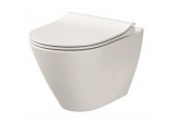 Becken WC zawieszana Cersanit City Oval mit WC-Sitz mit Softclosing, weiß