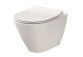 Becken WC zawieszana Cersanit City Oval mit WC-Sitz mit Softclosing, weiß