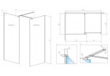 Duschkabine Radaway Modo X I 120, przejrzysta, 1180x2000mm