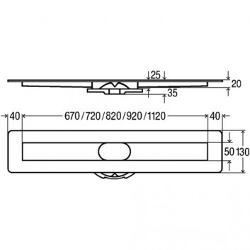 Ablaufrinne Viega Advantix mit Rost Visign ER13, 750mm