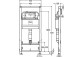 Unterputz-gestell do WC Viega Prevista Dry, regulacja wysokości zawieszenia miski, 1120mm 