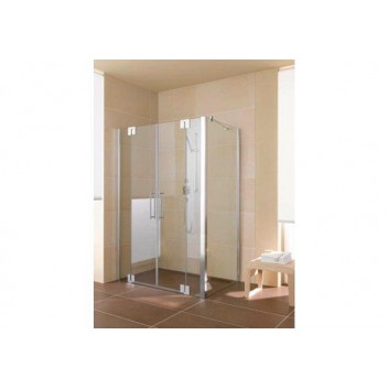 Drzwi prysznicowe Kermi Pasa XP 150x185cm, wahadłowe, dwuskrzydłowe, z polami stałymi- sanitbuy.pl