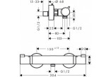 Badewannen- Armattur thermostatisch Hansgrohe Ecostat Comfort, Aufputz, 2 Empfänger, schwarz matt