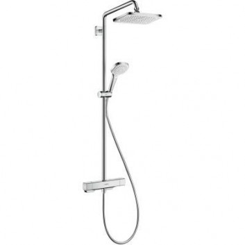 Dusch-set Showerpipe Croma E 280 1jet, Armatur thermostatisch, Chrom