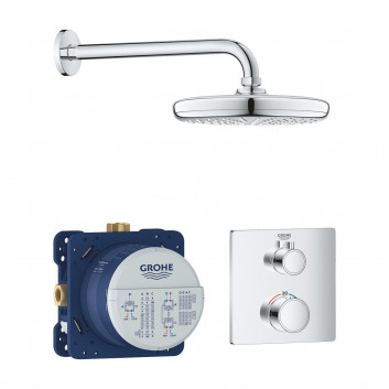 Dusch-set Grohe Tempesta 210, Unterputz, Armatur thermostatisch, Chrom