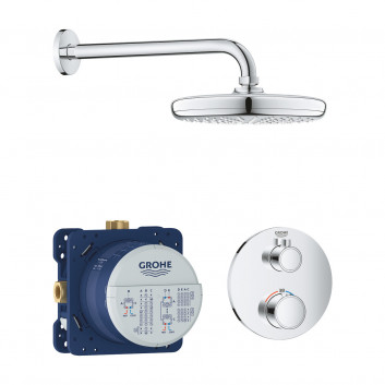 Dusch-set Grohe Tempesta 210, Unterputz, Armatur thermostatisch, Chrom