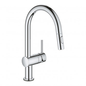 Elektronisch Spültischarmatur Grohe Minta Touch, Einhebel-, herausziehbarer Auslauf, Chrom