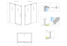 Tür Dusch- für die Nische Radaway Espera DWJ 160 lewy, Schiebe-, profil Chrom