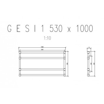 Grzejnik Imers Awena 1 53x50,8 cm - weiß