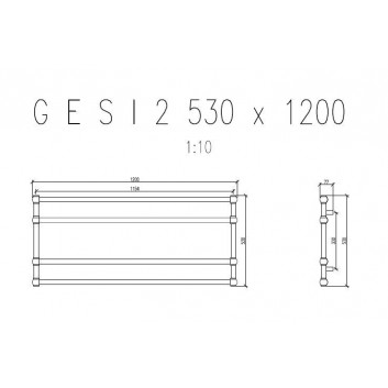 Grzejnik Imers Awena 1 53x50,8 cm - weiß
