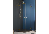 Teil rechts Kabine Radaway Essenza Pro Black PDD, 800x2000mm, Glas transparent, golden profil