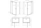 Tür Dusch- für die Nische Radaway Espera Pro DWJ 160, rechts, 1600x2000mm, ciche domykanie, profil Chrom