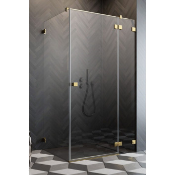 Teil rechts Kabine Radaway Essenza Pro Black PDD, 1000x2000mm, Glas transparent, golden profil