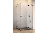 Teil rechts Kabine Radaway Essenza Pro Black KDD, 800x2000mm, Glas transparent, schwarz profil