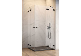 Teil rechts Kabine Radaway Essenza Pro Black KDD, 900x2000mm, Glas transparent, schwarz profil