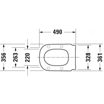 Sitz WC Duravit D-Code Vital, 49x36cm, weiß