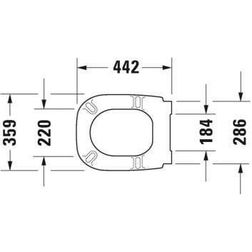 Sitz WC Duravit D-Code Vital, mit Softclosing, 48x35cm, weiß