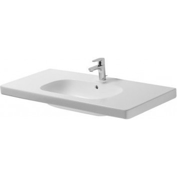 Waschtisch mit unterschrank Duravit D-Code, 105x48cm, ohne Hahnloch, weiß