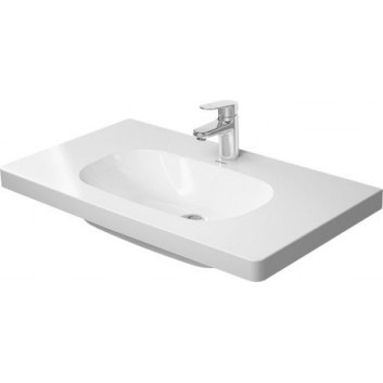 Waschtisch mit unterschrank Duravit D-Code, 85x48cm, jeden otwór pod baterię, weiß