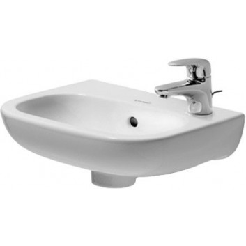 Waschtisch zur Wandmontage Duravit D-Code Med, 85x48cm, ohne Hahnloch, weiß