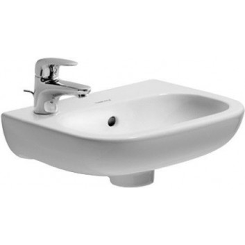 Waschtisch zur Wandmontage Duravit D-Code Med, 85x48cm, ohne Hahnloch, weiß