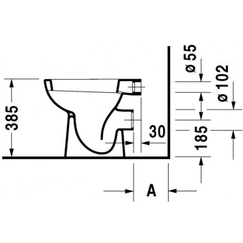 Becken stehend Duravit D-Code, 48x35cm, Abfluss poziomy, HygieneGlaze, weiß