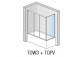 Seitenwand für Wannenaufsatz SanSwiss TOP-Line 80 cm, silbern matt, transparentes Glas