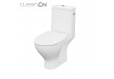 Kompakt WC Cersanit Moduo CleanOn, bezkołnierzowa Becken, 65,5x35,5cm, WC-Sitz mit Softclosing, Abfluss poziomy, doprowadzenie wody od boku, weiß