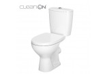 Kompakt WC Cersanit Arteco CleanOn, bezkołnierzowa Becken, 64,5x36cm, polipropylenowa WC-Sitz mit Softclosing, Abfluss pionowy, doprowadzenie wody z boku, weiß