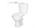 Kompakt WC Cersanit Arteco CleanOn, bezkołnierzowa Becken, 64,5x36cm, polipropylenowa WC-Sitz mit Softclosing, Abfluss pionowy, doprowadzenie wody z boku, weiß