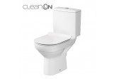 Kompakt WC Cersanit City CleanOn, 67x37,5cm, Becken bezkołnierzowa, Sitz slim duroplastowa mit Softclosing, Abfluss poziomy, doprowadzenie wody od boku, weiß