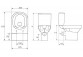 Kompakt WC Cersanit Carina, 62,5x35,5cm, Sitz duroplastowa mit Softclosing, Abfluss poziomy, doprowadzenie wody od dołu, weiß