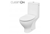 Kompakt WC Cersanit Moduo CleanOn, bezkołnierzowa Becken, 64,5x35,6cm, Sitz slim mit Softclosing, Abfluss poziomy, doprowadzenie wody od boku, weiß