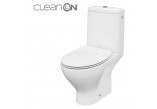 Kompakt WC Cersanit Moduo CleanOn, bezkołnierzowa Becken, 65,5x35,5cm, WC-Sitz mit Softclosing, Abfluss poziomy, doprowadzenie wody od boku, weiß