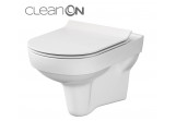 Becken zawieszana Cersanit City CleanOn, bezkołnierzowa, oval, 53x37cm, Sitz slim mit Softclosing, weiß