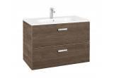Set łazienkowy Roca Unik Victoria Basic, 80x46cm, 2 szuflady, cedr